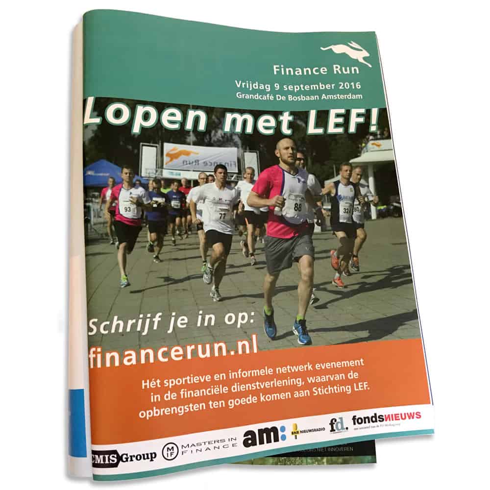 Finance Run advertentie in am: