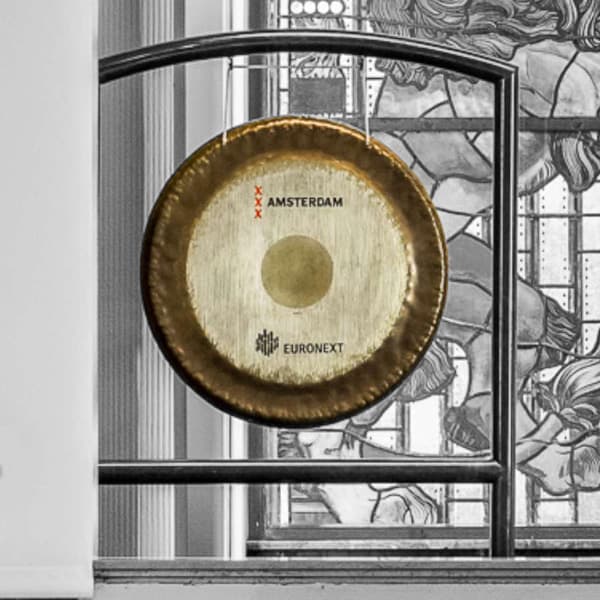 De gong van de Amsterdamse beurs