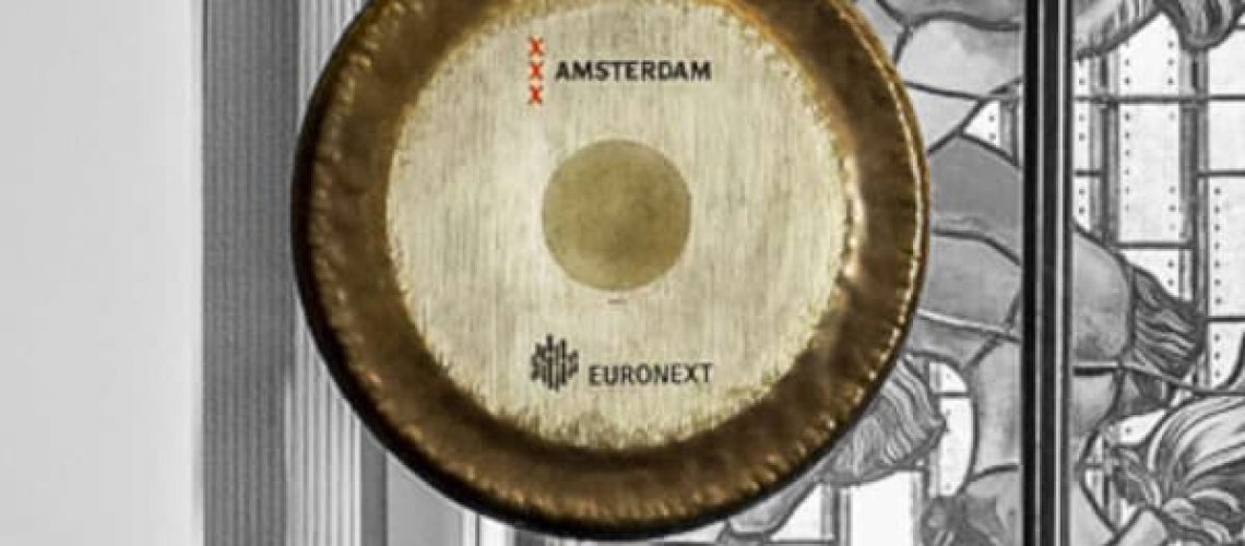 De gong van de Amsterdamse beurs